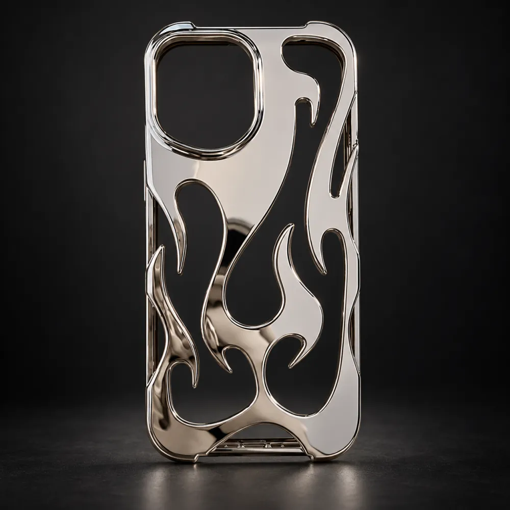 Chrome Flame Phone Case