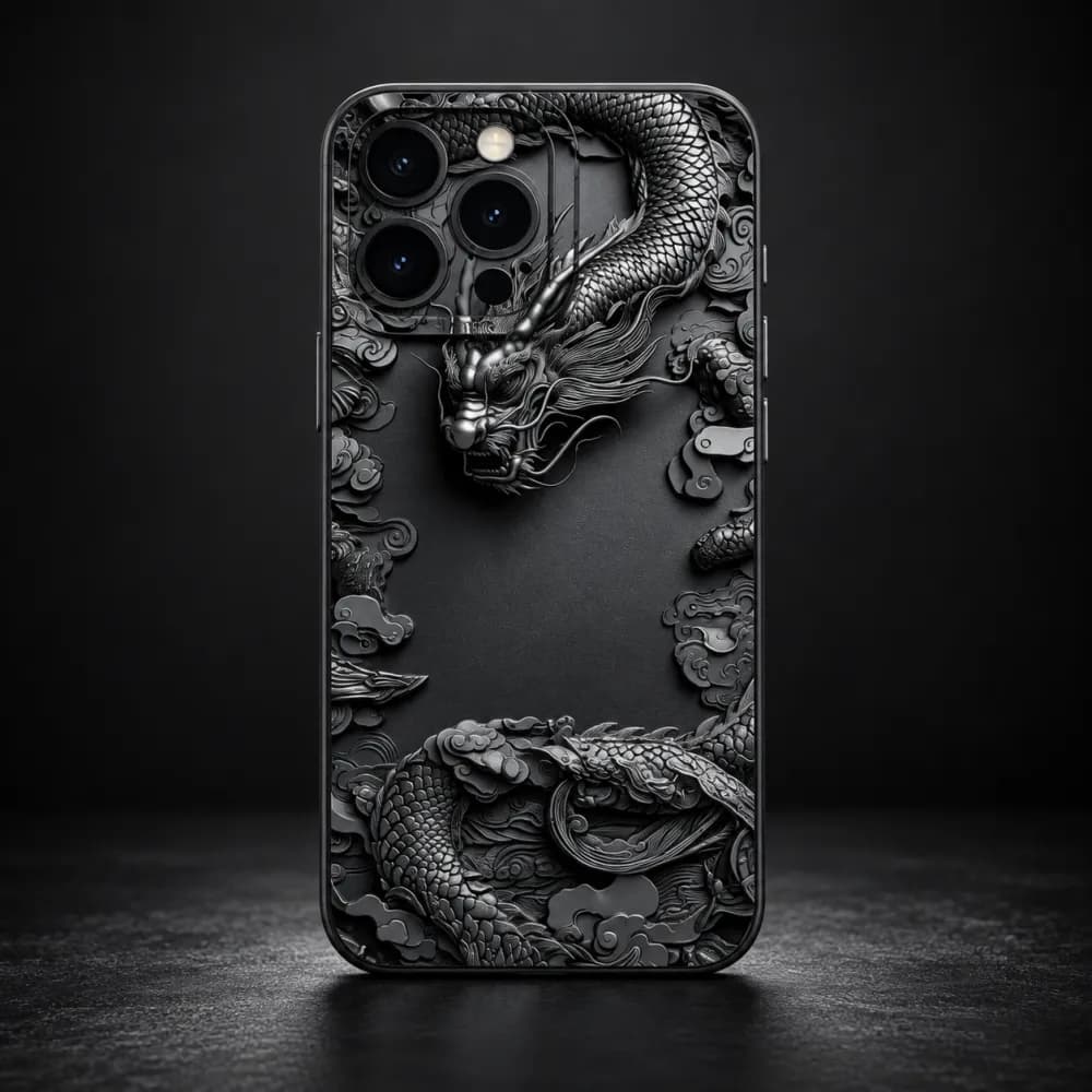 Black Dragon Relief Phone Case