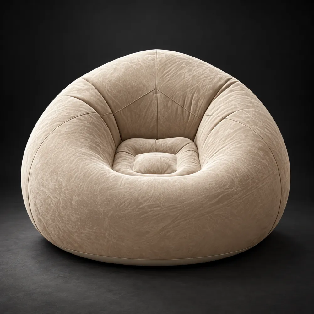 Beige Inflatable Lounge Chair