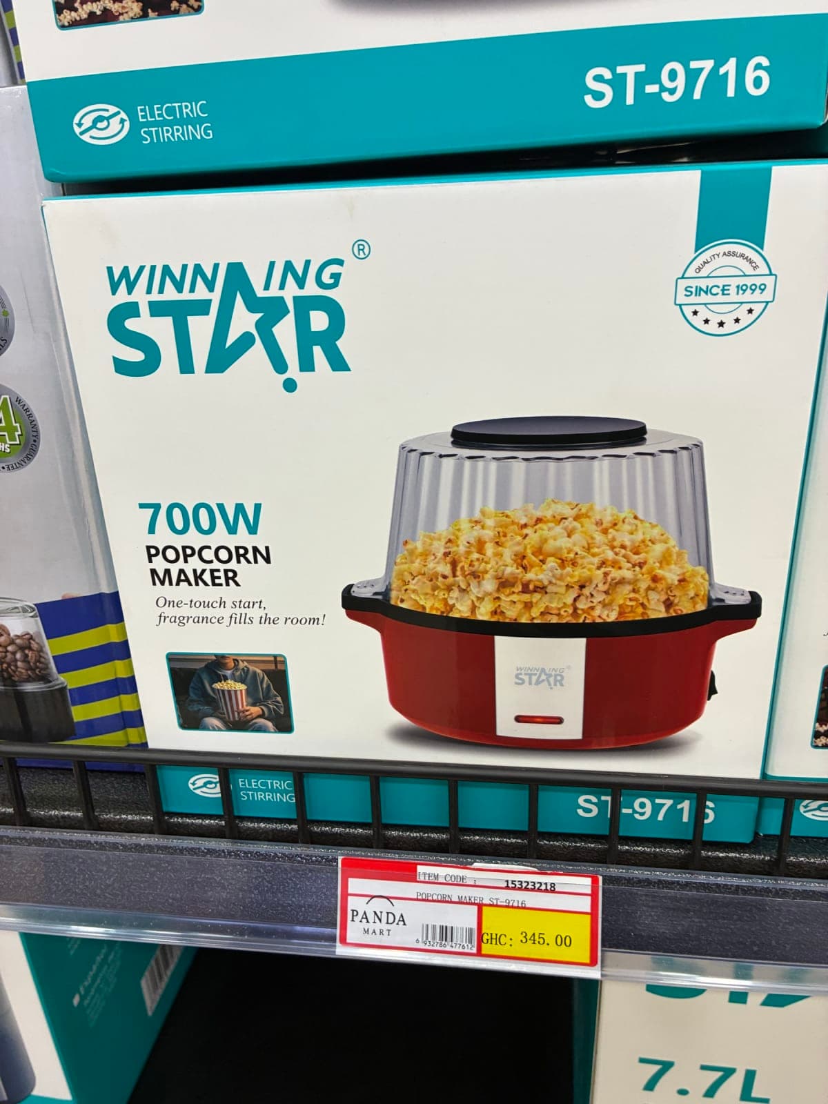 Winning Star Electric Stirring Popcorn Maker - Image 1