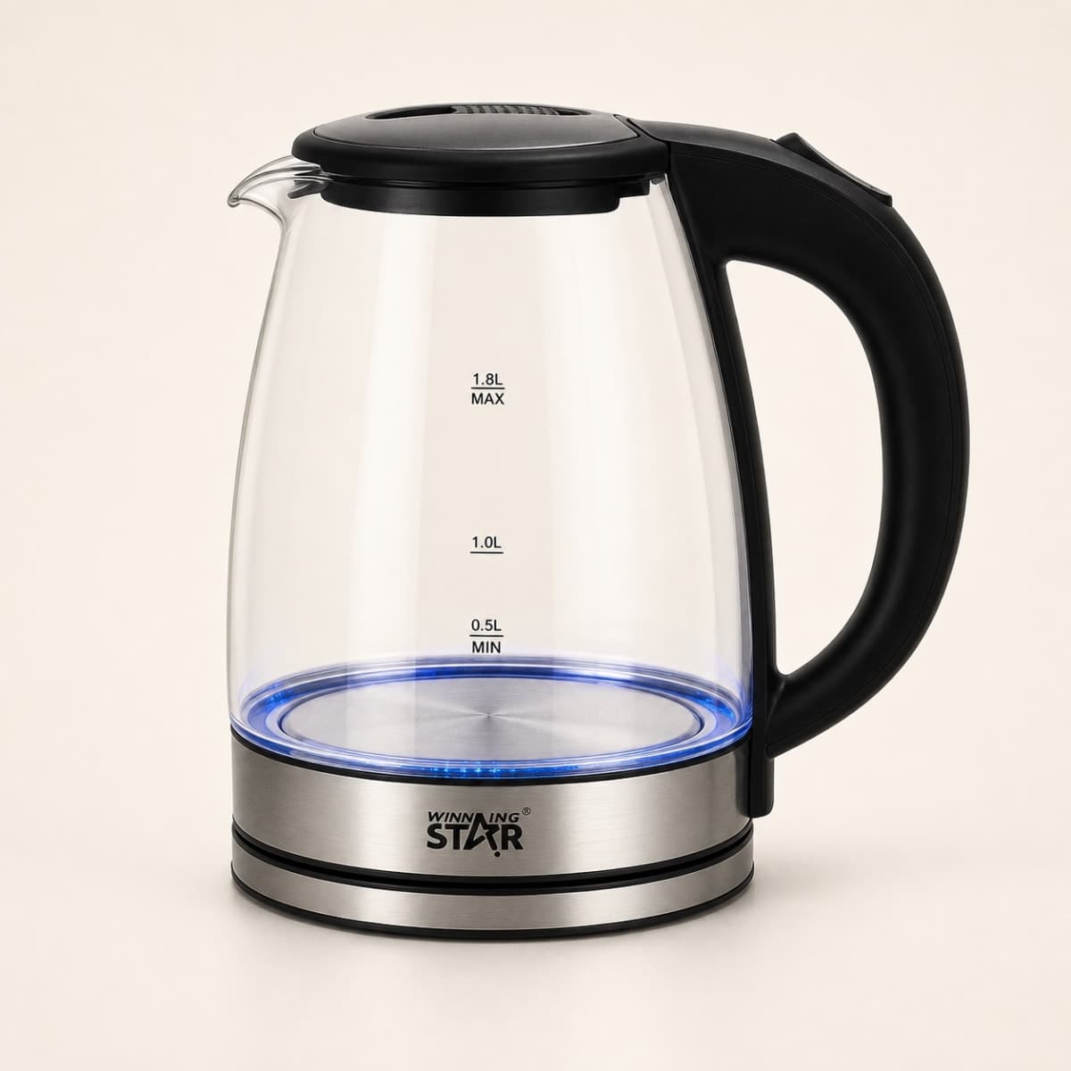 Winning Star 1.8L Glass Electric Kettle - Image 1