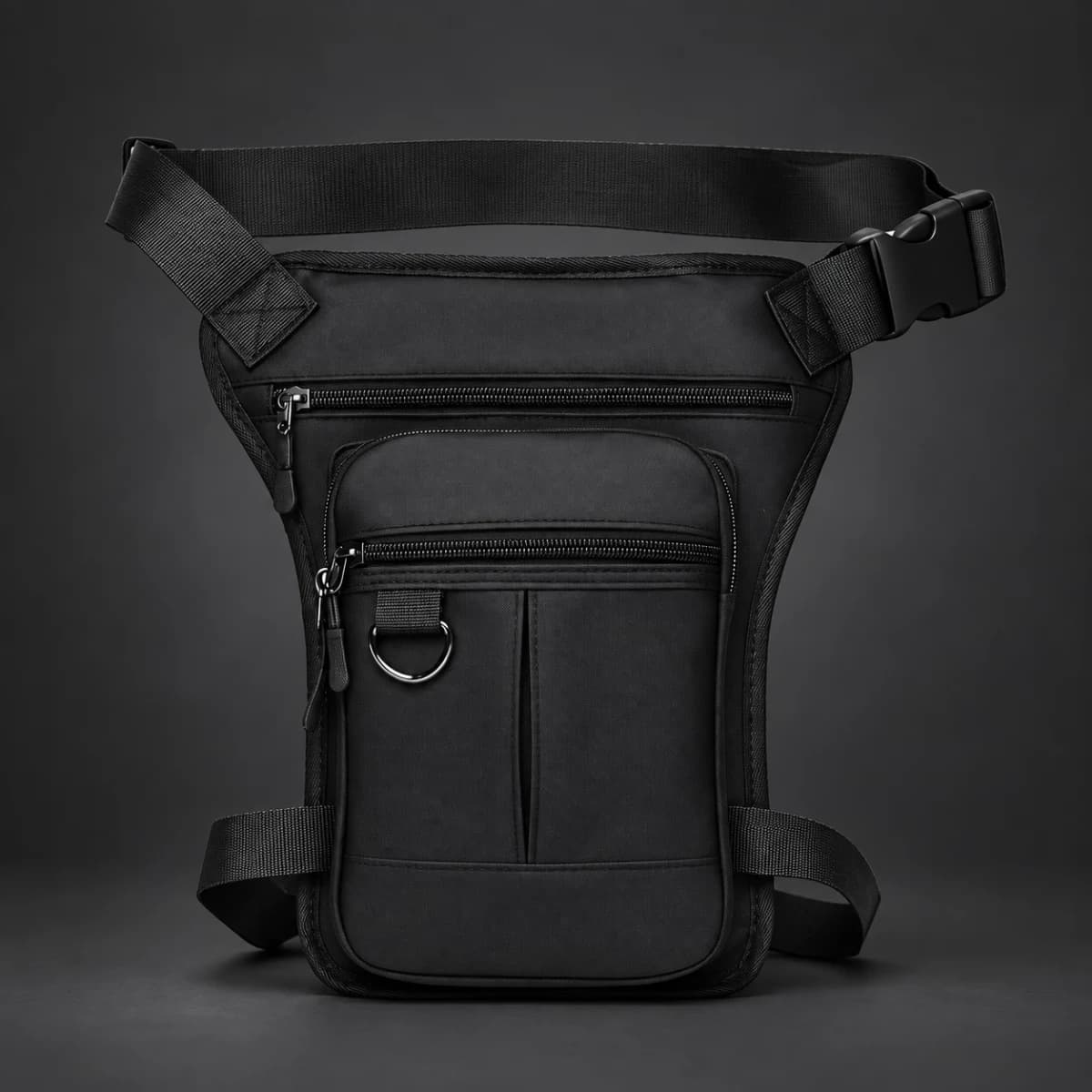 Black Oxford Drop-Leg Bag - Image 1